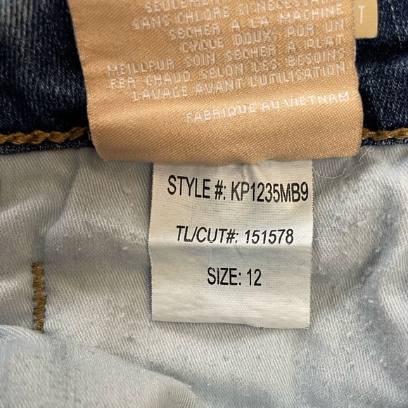 Kut from the Kloth Natalie Fab Ab Boot Cut Flare Leg Blue Denim Jeans Size 12 - Picture 14 of 15